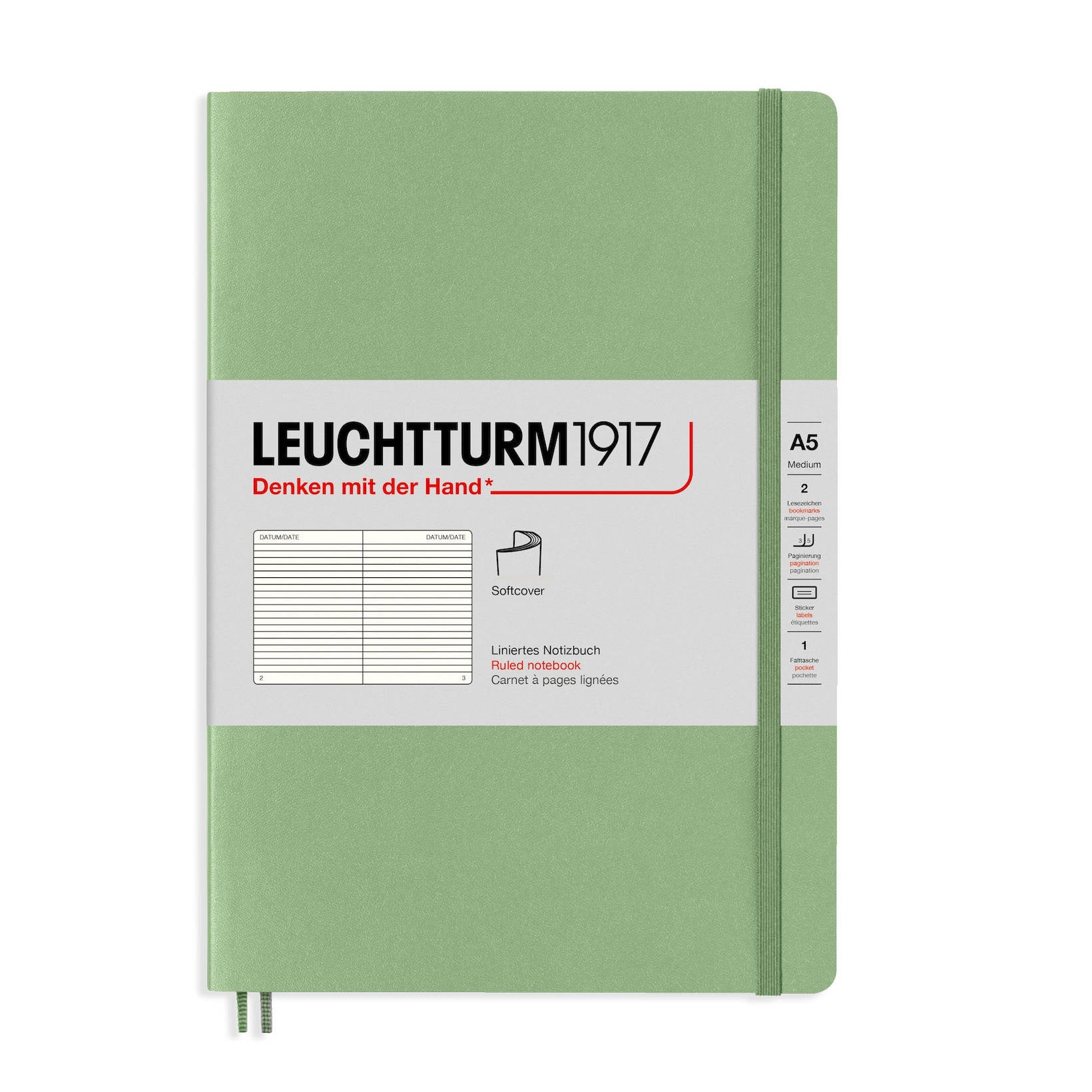 CAIET A5 DICTANDO COPERTA FLEXIBILA VERNIL PASTEL LEUCHTTURM CAIET A5 DICTANDO COPERTA FLEXIBILA VERNIL PASTEL LEUCHTTURM